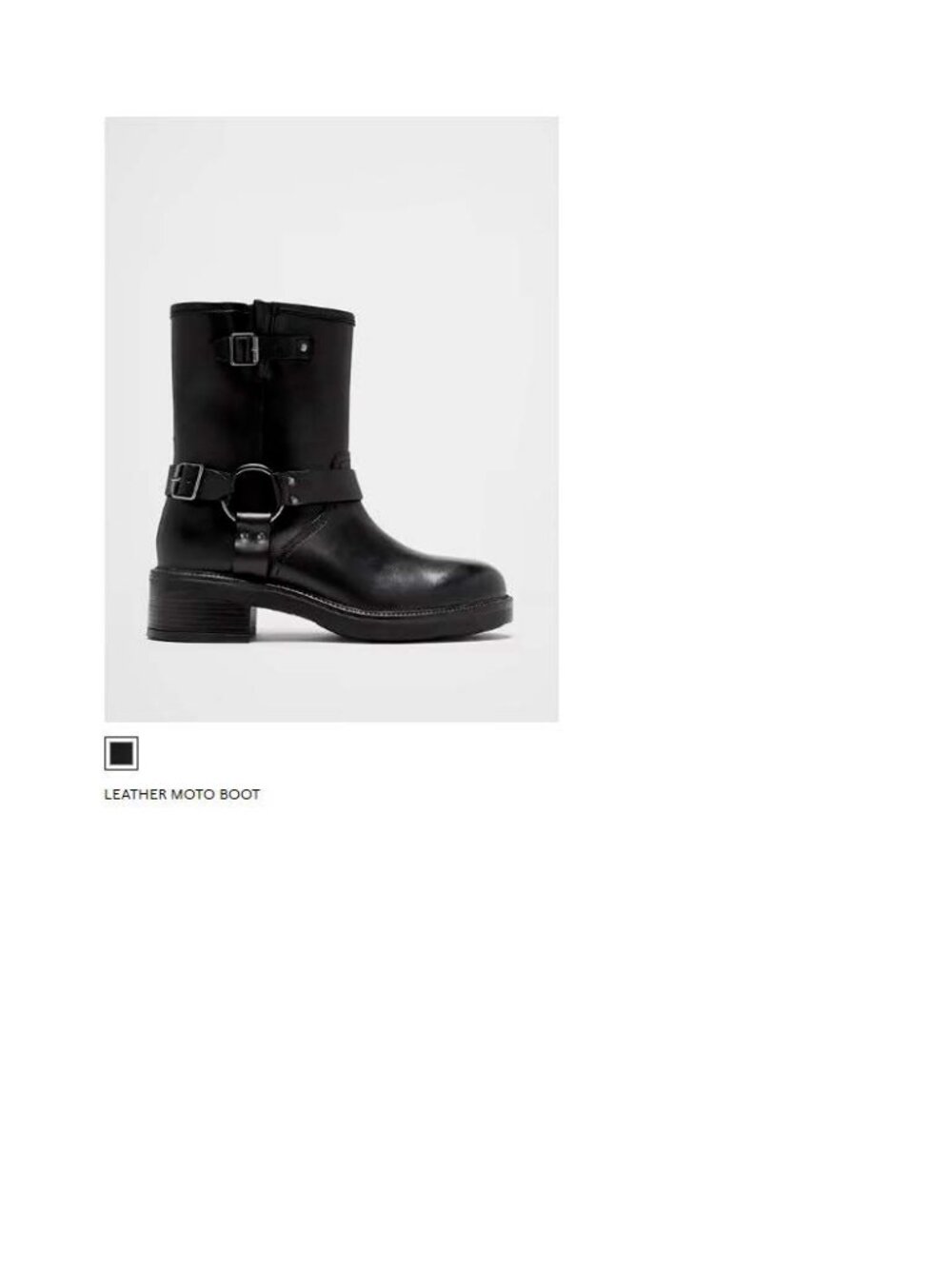 Banana Republic Black Leather Moto Boots